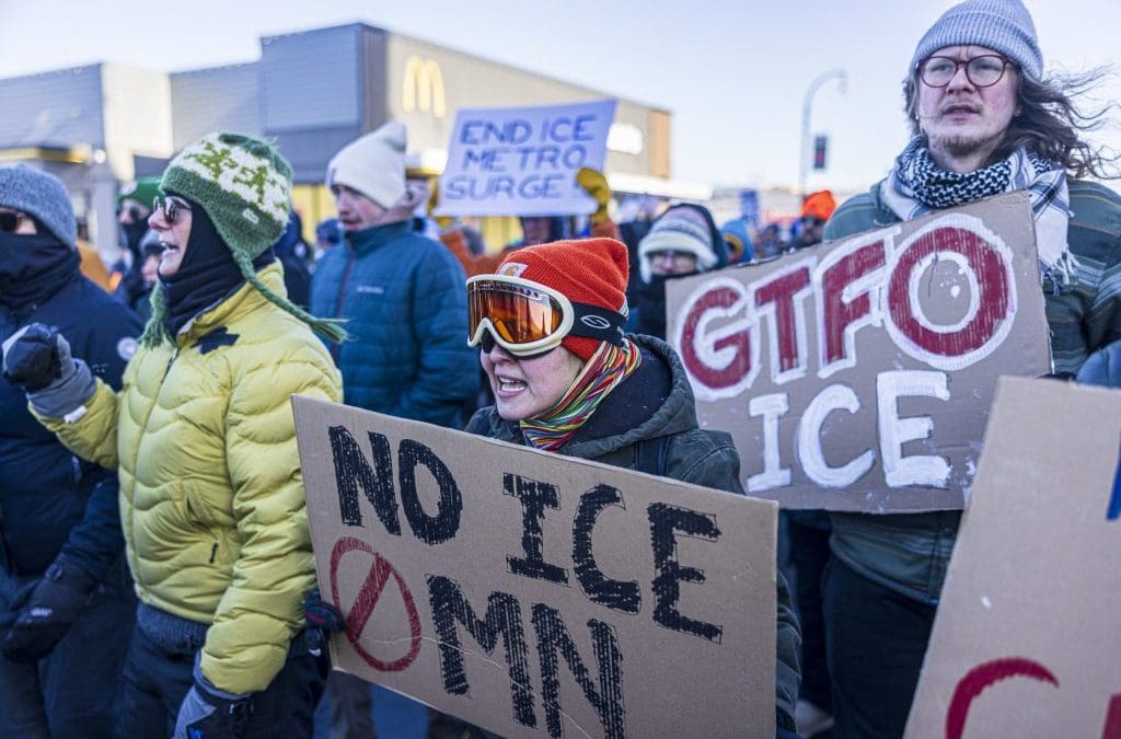 ‘ICE should leave now’: Community fury in Minneapolis after deadly shooting by federal agent