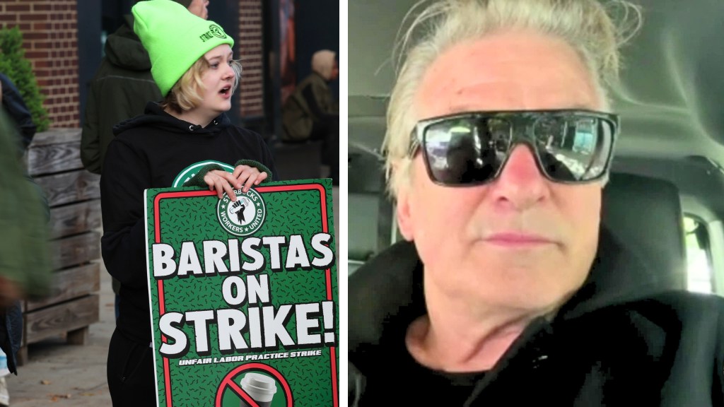 Alec Baldwin backs Starbucks barista union drive